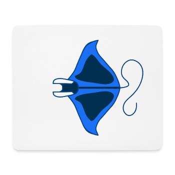 Manta Linear Blue Stylized - Mouse Pad (horizontal) - white - Front