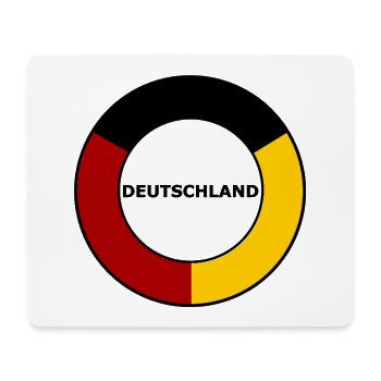 Roter Gelber Deutschland Halbring Schwarz - Mousepad (Querformat) - Weiß - Vorne