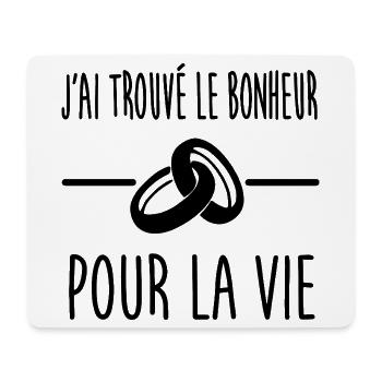 Mariage Romantique - J'ai trouvé le bonheur  - Tapis de souris (format paysage) - blanc - Devant