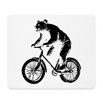 Bicycle Bear - Mouse Pad (horizontal) - white - Front