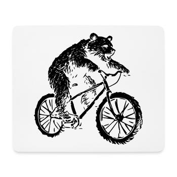 Bicycle Bear - Mouse Pad (horizontal) - white - Front