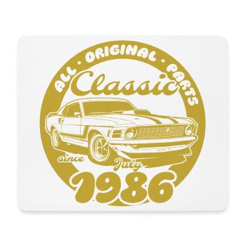 40e anniversaire - Muscle Car Classique 07/1986 - Tapis de souris (format paysage) - blanc - Devant