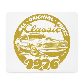 50. Geburtstag - Klassiker Musclecar 07/1976 - Mousepad (Querformat) - Weiß - Vorne