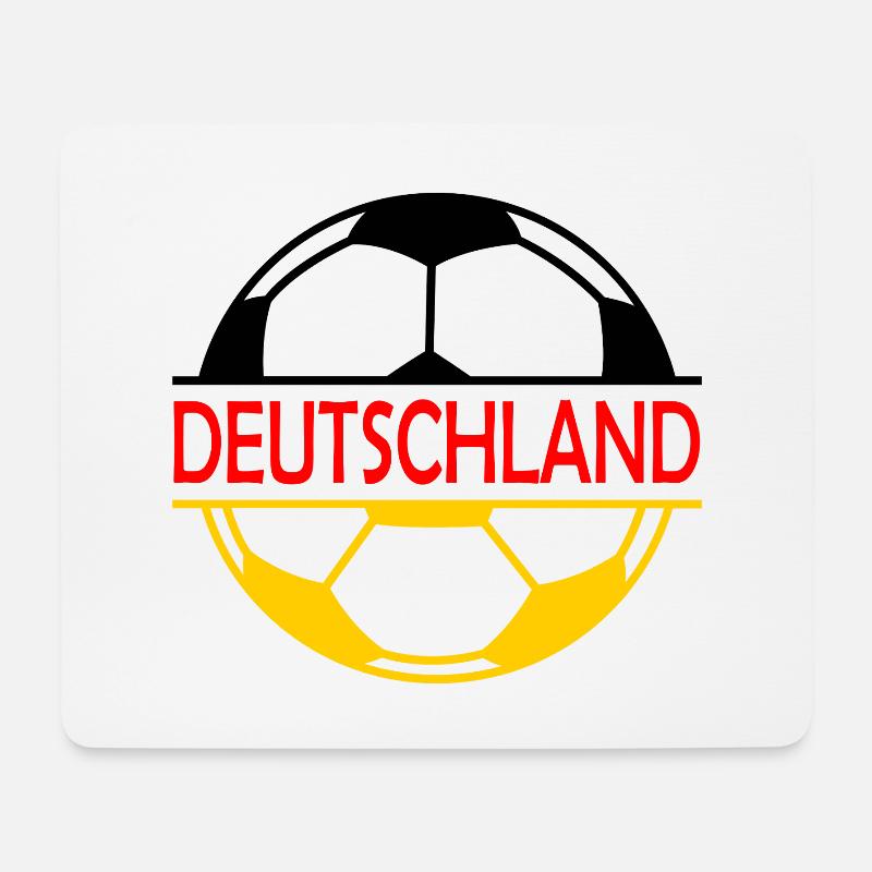 Deutschland Fußball - Mousepad (Querformat) - Weiß