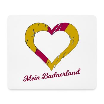 Herz im Badnerland Stil - Mousepad (Querformat) - Weiß - Vorne