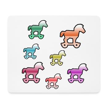 horses - Mouse Pad (horizontal) - white - Front