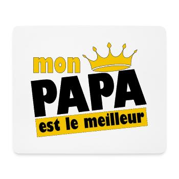 Mon Papa est le meilleur - Tapis de souris (format paysage) - blanc - Devant