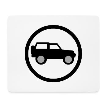Voiture - Tapis de souris (format paysage) - blanc - Devant