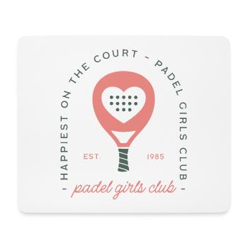 Esthétique rose du club des filles de padel - Tapis de souris (format paysage) - blanc - Devant
