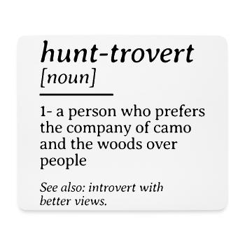 Hunt-rovert Funny Hunting Dictionary Definition - Mouse Pad (horizontal) - white - Front