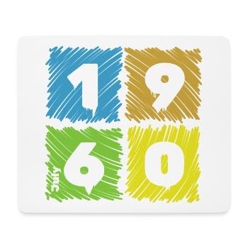 66. Écussons Geburtstag Farbige depuis 07/1960 - Tapis de souris (format paysage) - blanc - Devant