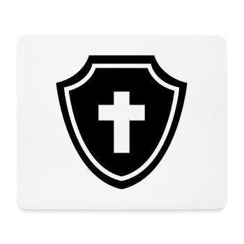 Schild der Rüstung Gottes - Mousepad (Querformat) - Weiß - Vorne