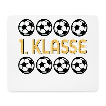 Schulkind 1. Klasse - Fußball Grundschule - Mousepad (Querformat) - Weiß - Vorne