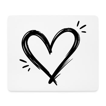 Heart - Mouse Pad (horizontal) - white - Front