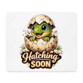 Cute Baby Dinosaur - Hatching Soon Dino - Mouse Pad (horizontal) - white - Front