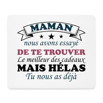 Maman nous avons essayé de te trouver cadeau - Tapis de souris (format paysage) - blanc - Devant