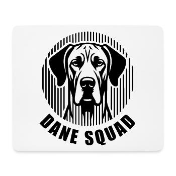 Dane Squad – Minimalist linear silhouette Hund - Mousepad (Querformat) - Weiß - Vorne