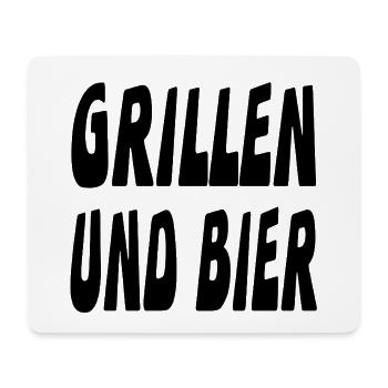 Grillen - Mousepad (Querformat) - Weiß - Vorne