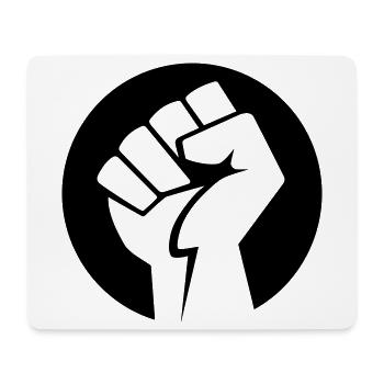 Faust Icon v.1 (Farbe änderbar) - Mousepad (Querformat) - Weiß - Vorne