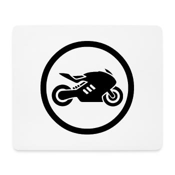 motorcycle - Mouse Pad (horizontal) - white - Front