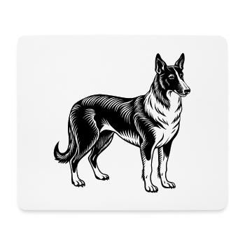Hund - Mousepad (Querformat) - Weiß - Vorne