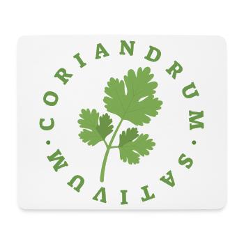 Coriander Circular Leaf Emblem - Mouse Pad (horizontal) - white - Front
