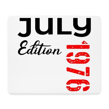 50. Geburtstag Juli 1976 - Mousepad (Querformat) - Weiß - Vorne