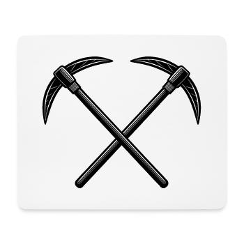 Cross Pickaxes - Mouse Pad (horizontal) - white - Front