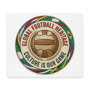 Emblème du patrimoine mondial du football - Tapis de souris (format paysage) - blanc - Devant
