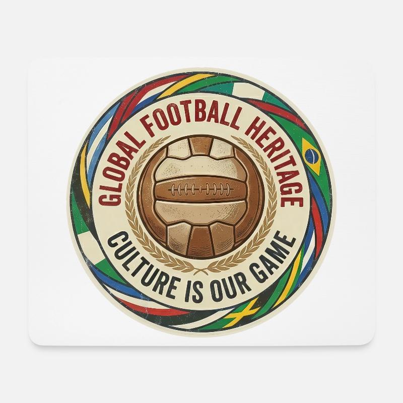 Global Football Heritage Emblem - Mousepad (Querformat) - Weiß