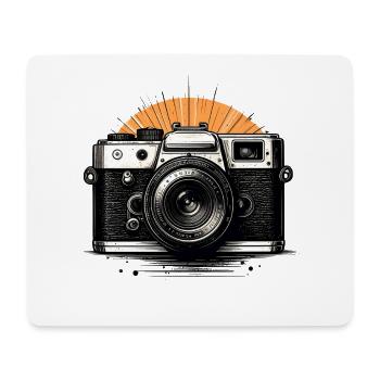 Retro Kamera Sonnenburst - Mousepad (Querformat) - Weiß - Vorne