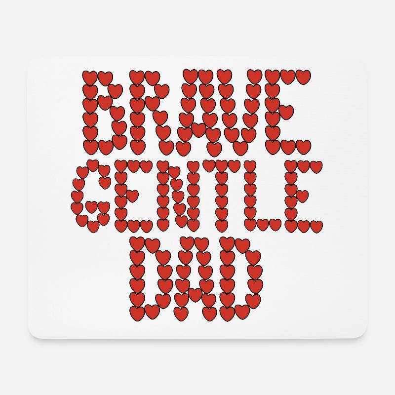 Mutiger, sanfter Vater - Mousepad (Querformat) - Weiß