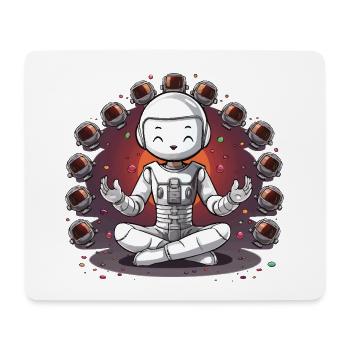 Space Yogi in Astronaut - Mouse Pad (horizontal) - white - Front
