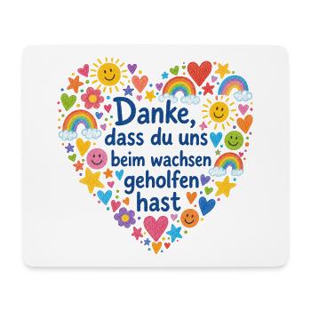 Danke das du uns beim Wachsen geholfen hast! - Mousepad (Querformat) - Weiß - Vorne