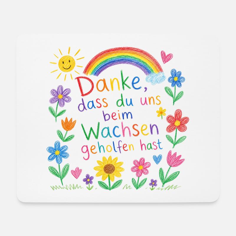 Danke dass du uns beim Wachsen geholfen hast! - Mousepad (Querformat) - Weiß
