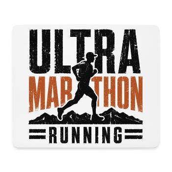 Ultra Marathon Running Distressed - Mouse Pad (horizontal) - white - Front