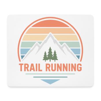 Trailrunning Pastel Mountain Sunset - Mousepad (Querformat) - Weiß - Vorne