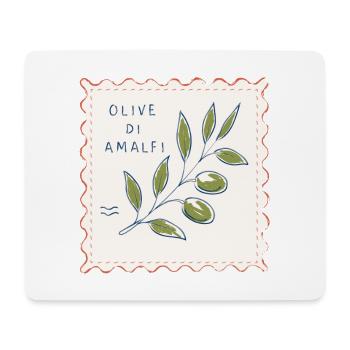 Amalfi Olive Zweig Illustration - Mousepad (Querformat) - Weiß - Vorne