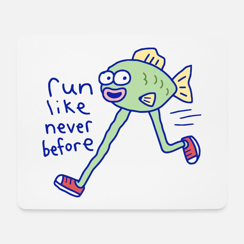 Lauf wie nie zuvor - Mousepad (Querformat) - Weiß