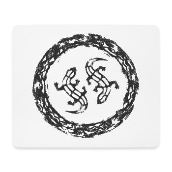 Gecko-Kreis Mandala - Mousepad (Querformat) - Weiß - Vorne