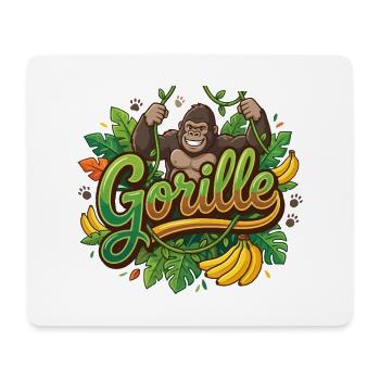 Gorille - Tapis de souris (format paysage) - blanc - Devant