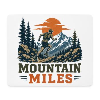 Trailrunning – Bergmeilen - Mousepad (Querformat) - Weiß - Vorne