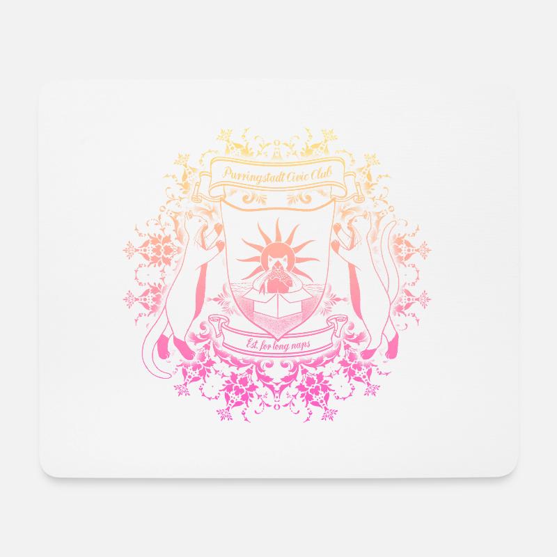 Katze am sonnigen Strand-Emblem - Mousepad (Querformat) - Weiß
