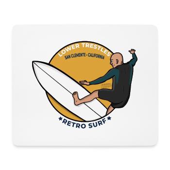 Lower Trestles San Clemente California Retro Surf - Mouse Pad (horizontal) - white - Front