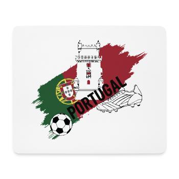 Portugal Football Maillot Supporter Soccer Foot - Tapis de souris (format paysage) - blanc - Devant