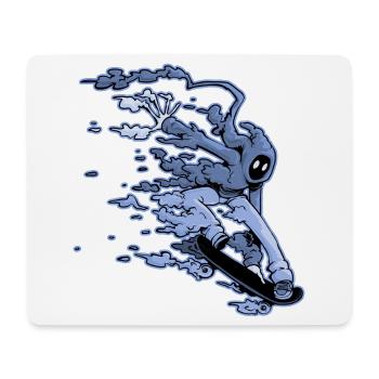 Skateur de nuages en melon grab - Tapis de souris (format paysage) - blanc - Devant