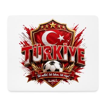 Türkei Fußball Shield Logo - t-shirt Vorlage  - Mousepad (Querformat) - Weiß - Vorne