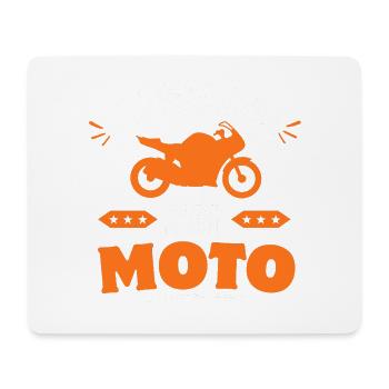 je peux pas j'ai moto - Tapis de souris (format paysage) - blanc - Devant