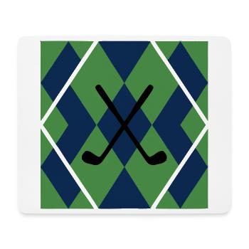  Golfschläger Argyle Muster Golfsport Herrenausflu - Mousepad (Querformat) - Weiß - Vorne
