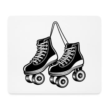 Hanging Roller Skates - Mouse Pad (horizontal) - white - Front